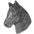 Horse Profile Antiqued Lapel Pin